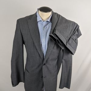 Hugo Boss 2 PC 2 Button Pasini/Movie1 Gray Stripe